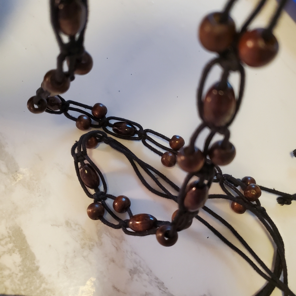 Set Of Two Rope With Beads Belts, One SIZE - Picture 5 of 8